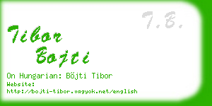 tibor bojti business card