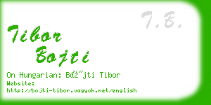 tibor bojti business card